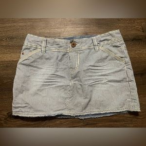 American Eagle Striped Jean Skirt